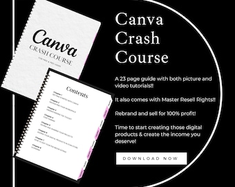 CANVA-spoedcursus | Video-tutorials | Fotohandleidingen | Master-wederverkooprechten | Rebrand en verkoop als uw eigen | Leer & Verdien | Basisprincipes van Canva