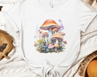 Chemise champignon cottagecore, t-shirt naturalisme foncé, sorcière des cottages