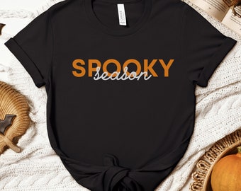 T-shirt de la saison effrayante, chemise d'Halloween, vêtements d'automne