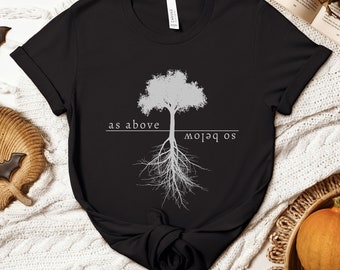 Chemise As Above So Below, T-shirt occulte, T-shirt hermétique