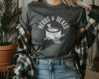 Camisa de bruxaria, camiseta de bruxa, bruxa de ervas