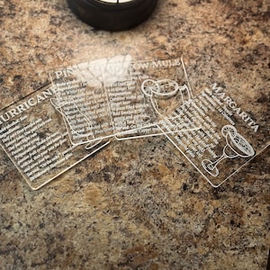 Cocktail Recipe Coasters