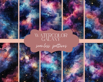 水彩画の天の川 – 宇宙の夜空の背景 – 銀河にインスパイアされた抽象的