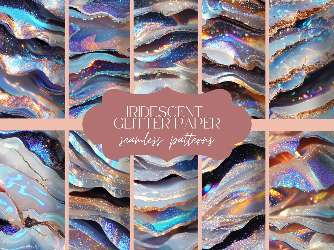 12 Iridescent Glitter Texture | Seamless Shimmer Paper Pattern ...