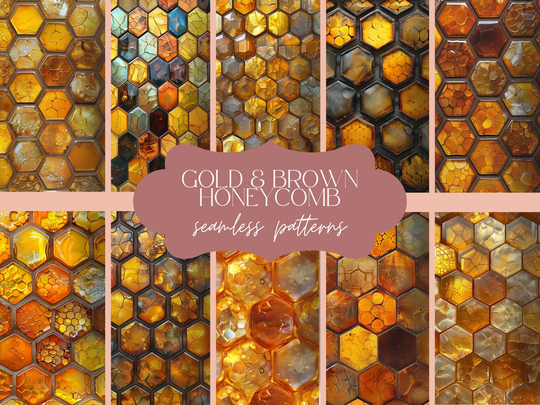 12 Honeycomb Seamless Pattern | Hexagonal Cell Texture | Beehive ...