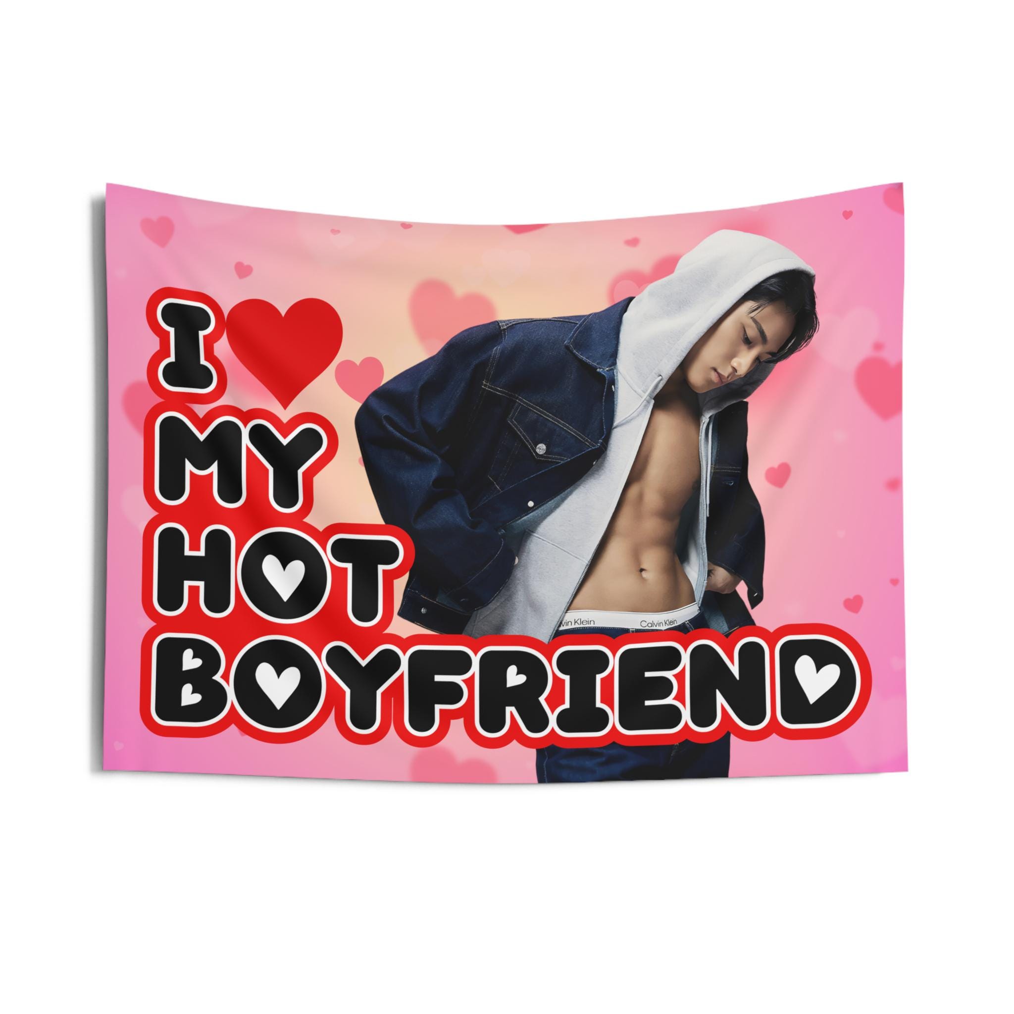 Mingyu Abs I Love My Hot BF Banner, Seventeen Concert Banner, Seventeen Kpop Flag, Svt Follow Again, Svt Spill the Feels