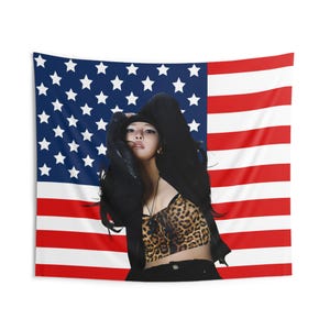 Aespa Ningning Visuals American Flag, Aespa Concert Banner, Aespa Kpop Flag, Aespa Dirty Work, Aespa Synk Parallel Line, Aespa Tour 2025
