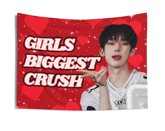 Banner del concierto "Biggest Crush" de Sunoo Face Card Girls, bandera de Kpop de Enha, Enha Desire Unleash, gira mundial de Enha 2025