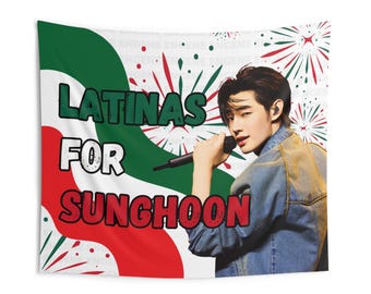 Sunghoon Latina Mexican Flag, Enha Concert Banner, Enha Kpop Flag, Enha No Doubt, Enha World Tour
