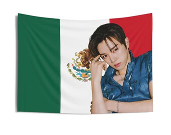 Riize Wonbin Blonde Hair American Flag, Riize Concert Banner