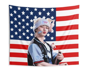 Skz Felix Abs America Flag, Stray Kids Members Custom Kpop Flag