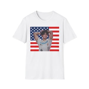 Mingyu Biceps American Flag Shirt, Svt Mingyu American Shirt, Seventeen Follow Again, Seventeen Spill the Feels, Seventeen World tour