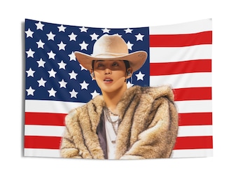 Scoups Wink American Flag, Seventeen Kpop Flag, Seventeen Follow