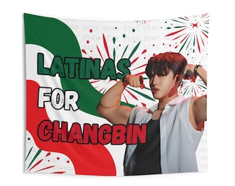 Changbin Flexing Latina Mexico Flag, Stray Kids Concert Banner, SKZ Kpop Banner, Stray Kids Ate, Skz DominAte, Stray Kids 2025