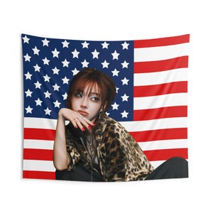 Aespa Winter Leopard Print American Flag, Aespa Concert Banner, Aespa Kpop Flag, Aespa Dirty Work, Aespa Synk Parallel Line, Aespa Tour 2025