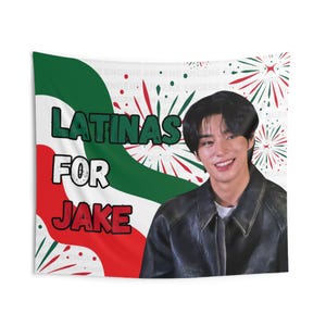 Enha Jake Stunning Latina Mexican Flag, Enha Concert Banner, Enha Kpop Flag, Enha No Doubt, Enha World Tour