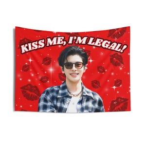 Enha Jake Smile Kiss Me I&#39;m Legal Concert Banner, Enha Kpop Flag, Enha Desire Unleash, Enha World Tour 2025