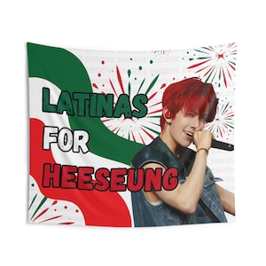 Heeseung Latina Mexican Flag, Enha Concert Banner, Enha Kpop Flag, Enha No Doubt, Enha World Tour