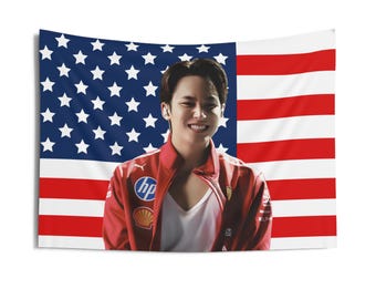 SVT Joshua Beautiful Smile Ameican Flag, Seventeen Kpop Flag