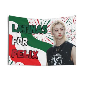 Skz Felix Black Sleeveless Latina Mexico Flag, Stray Kids Concert Banner, SKZ Kpop Banner, Stray Kids Ate, Skz DominAte, Stray Kids 2025
