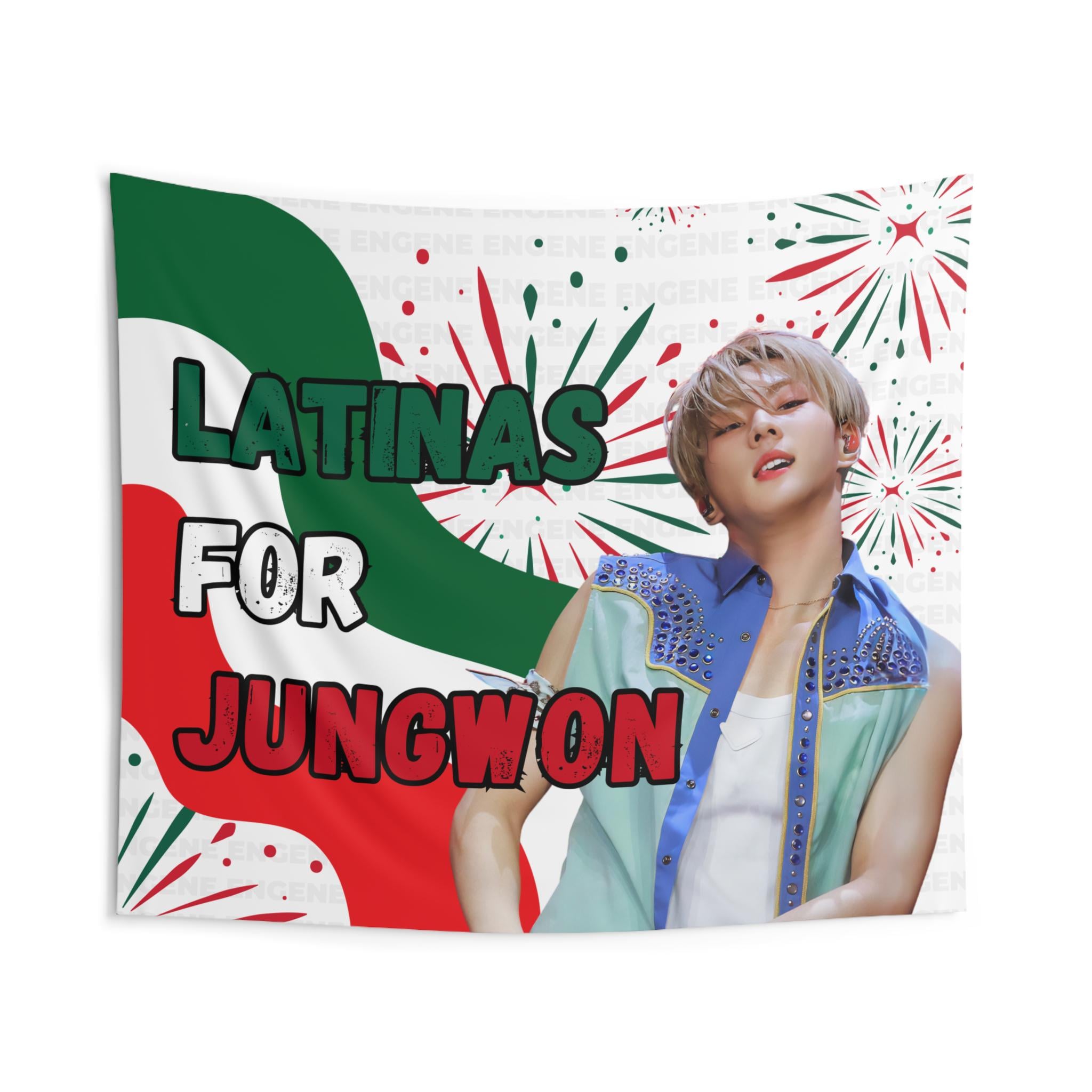 Jungwon Latina Mexican Flag, Enha Concert Banner, Enha Kpop Flag, Enha No Doubt, Enha World Tour