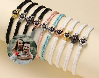 Bracelet de projection de photos | Bracelet de projection personnalisé | Personnalisez le bracelet photo | Bracelets perlés | Cadeau pour elle | Cadeau de Noël