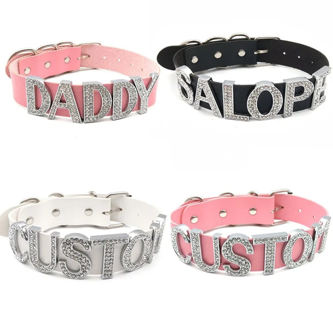 Leather Collar Choker Necklace Custom Sexy Choker Collar Necklace Party