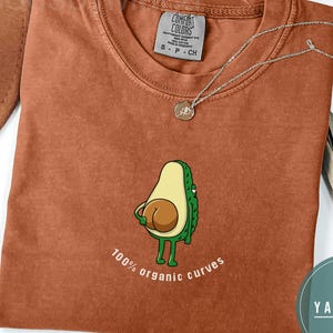 Comfort Colors Funny Avocado T-Shirt, Cute Avocado Shirt, Avocado Lover Gift, Humor Farming Clothing, Funny Vegetarian Tee, Gift for Foodies