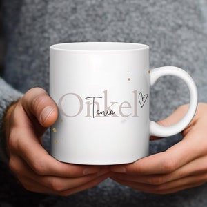 Personalisierte Tasse Onkel als einzigartiges Geschenk für den Onkel / Bruder / Schwager zum Geburtstag Schwangerschaft verkünden