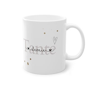 Personalisierte Tasse als einzigartiges Geschenk für die Schwester / Tante zum Geburtstag zur Schwangerschaft verkünden oder einfach mal so Bild 7