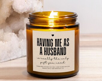 Mother's Day Gift from Husband to Wife Candle Gift Personalized Gift for Wife from Husband Funny Candle for Wife Gift Sarcastic Husband Gift