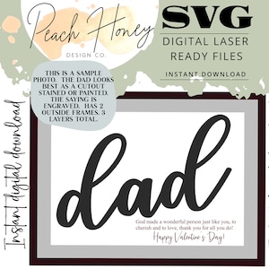 Día de San Valentín, Regalo VDay, Signo de pared, Archivo de corte láser SVG, SVG, Regalo para papá, Regalo de papá, Regalo de niños para papá, Presente para papá, 3D, V-Day, Bricolaje