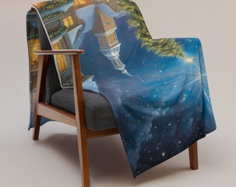 Throw Blanket Christmas Tree Old Fashioned Art Design Popular Birthday Gift How to Make Mom Happy for Mom Gift that Says I Love You