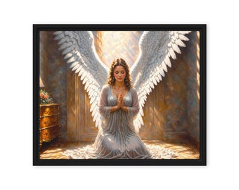 Framed Canvas Horizontal Painting Sale Artwork Sale Wall Angel Wings Interior Design Popular House Warming Gift How to Decorate Modern Home