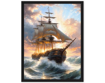 Framed Canvas Paintings for Sale Artwork for Sale Wall Old Ship Interior Design Popular House Warming Gift How to Decorate Modern Home Decor