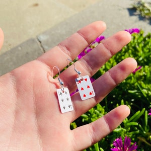 Mini Playing card Earrings