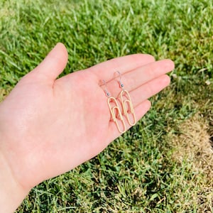 Paper clip earrings