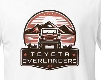 Toyota overlanders camiseta unisex de manga corta