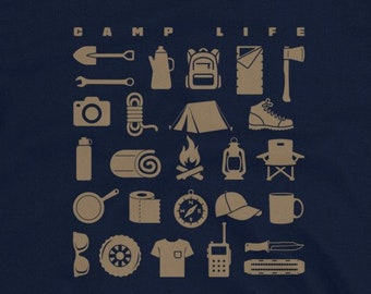 Camiseta unisex de manga corta Camp Life