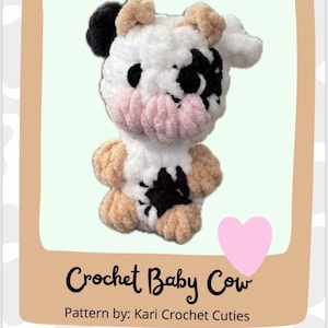 No Sew Crochet Baby Cow Pattern (PDF Pattern)