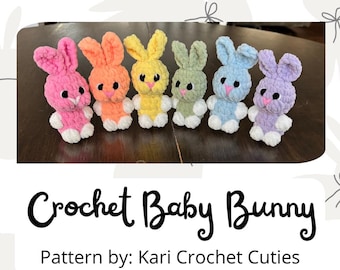 Patrón de conejito de crochet: Amigurumi sin costura (Patrón PDF)