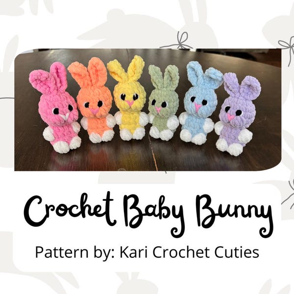 Wzór na szydełkowanego króliczka: Amigurumi bez szycia (wzór w formacie PDF)