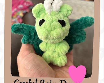 Schema all'uncinetto per un cucciolo di drago: Amigurumi senza cuciture (schema PDF)