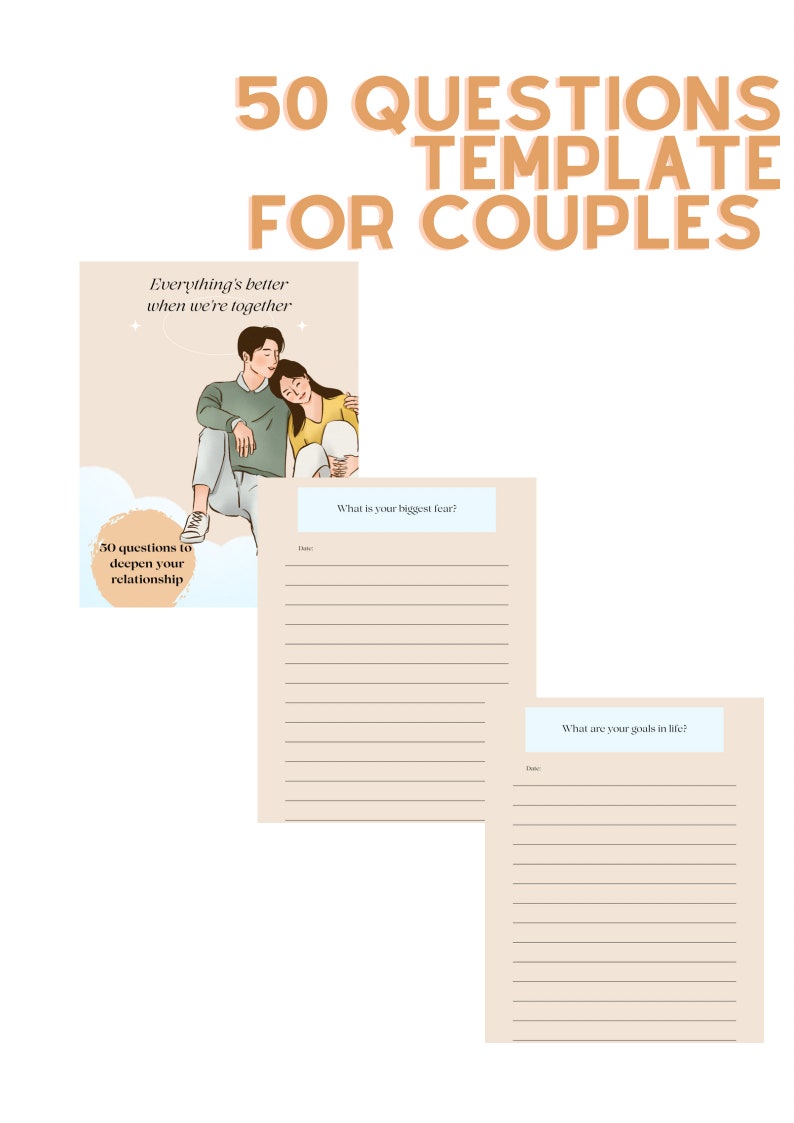 50 Questions to Deepen Your Relationship Get to Know Each Other Couple