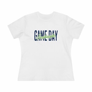 Katoenen T-shirt voor dames, Seattle Football, Seahawks Football, Seattle Shirt, Sunday Funday