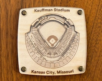 Kauffman Stadium Coaster - The Home of the Kansas City Royals hand-crafted drink coaster