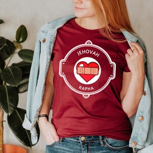 Jehovah Rapha The Lord Who Heals Christian Shirt Boho Jesus T-Shirt Christ Shirt Jesus Apparel Bible Verse Shirts 100% Pre-Shrunk Men/Women