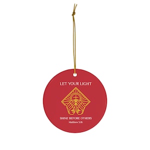 Let your Light Shine Before Others Christian Christmas Ornament Jesus Ornament Bible Verse Gift Religious Ornaments Christmas Tree Gift