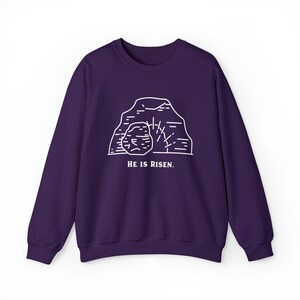 Hij is opgestaan christelijke trui Sweatshirt Boho Jezus trui christelijke kleding Bijbelvers Sweatshirt schrift voorgekrompen mannen/vrouwen truien