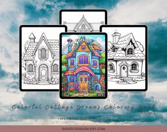 Målarbilder från förtrollade stugor: Fantasihus, nyckfulla mönster (PDF-nedladdning)